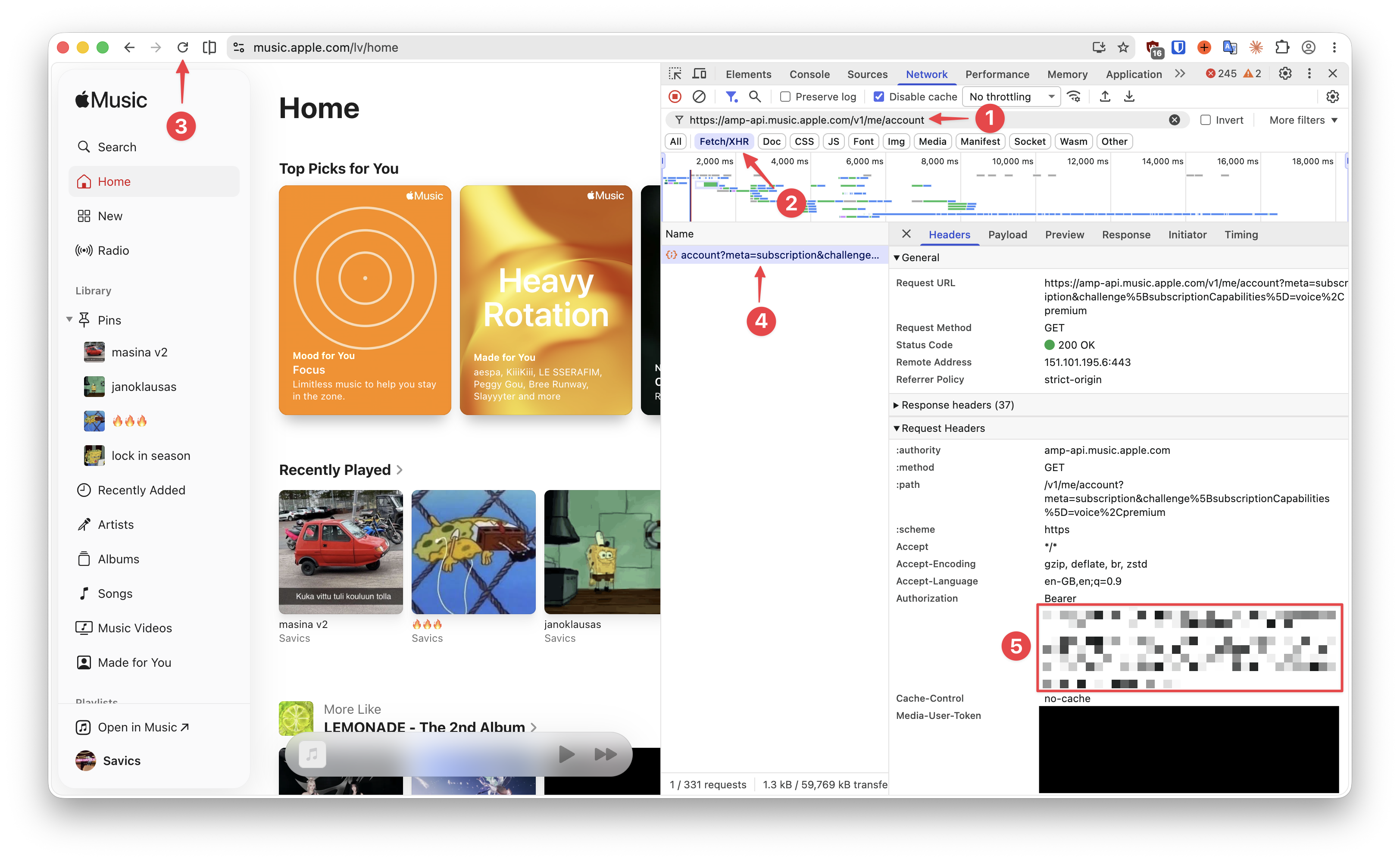 Chrome Network Tab Instructions